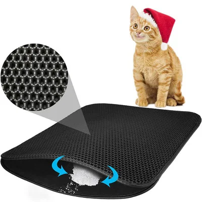 Pet Cat Litter Mat Double Layer Litter Cat Bed Pads Trapping Pets Litter Box Mat Pet Product Bed For Cats House Clean mat