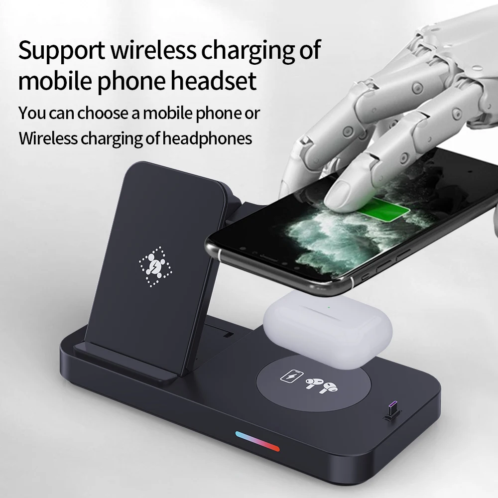 4 in 1 Wireless Charger Stand Fast Charging Phone For Iphone i Wireless Charger dock