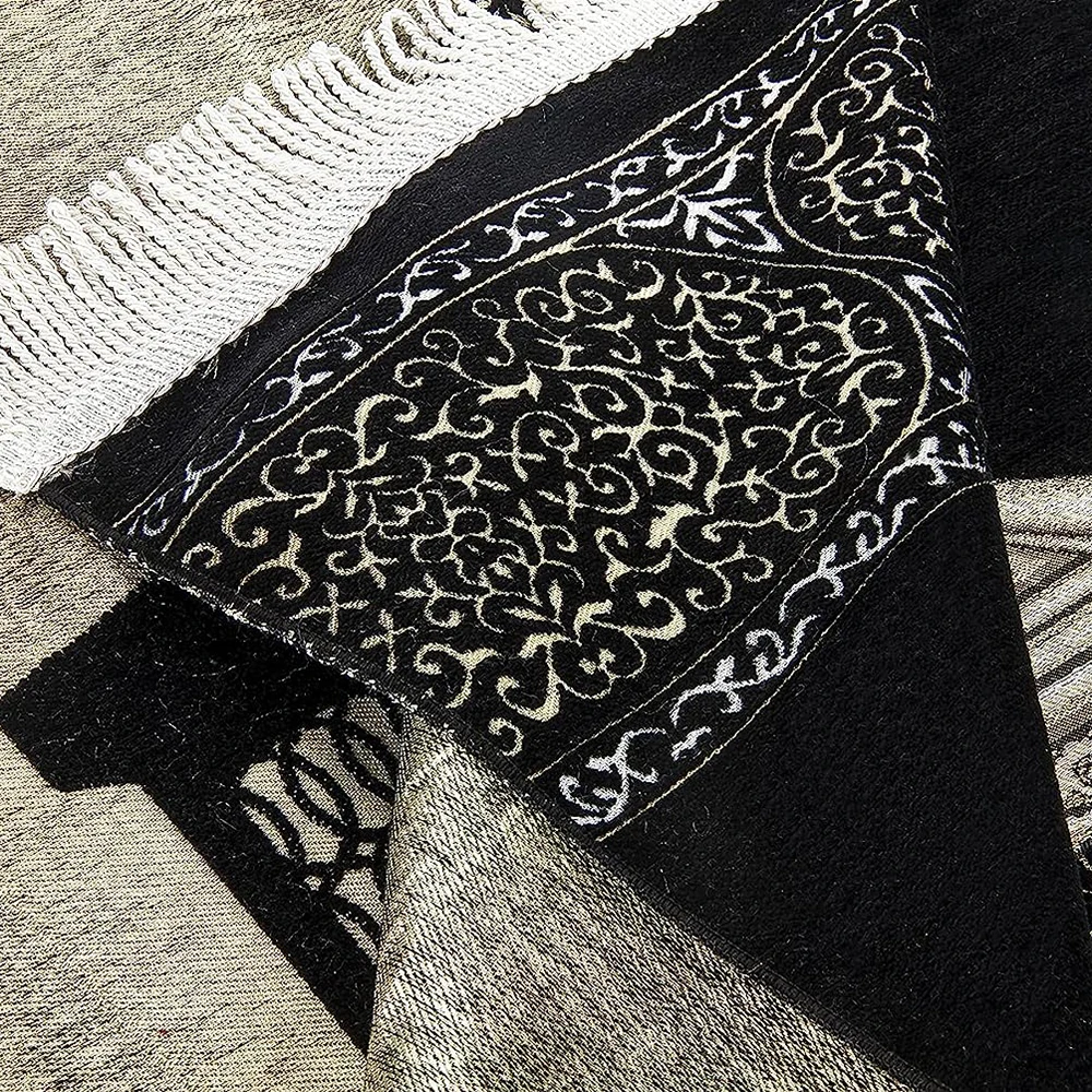 High Quality Quilted sajadah muslim prayer rug  velvet chenille islam comfortable prayer mat