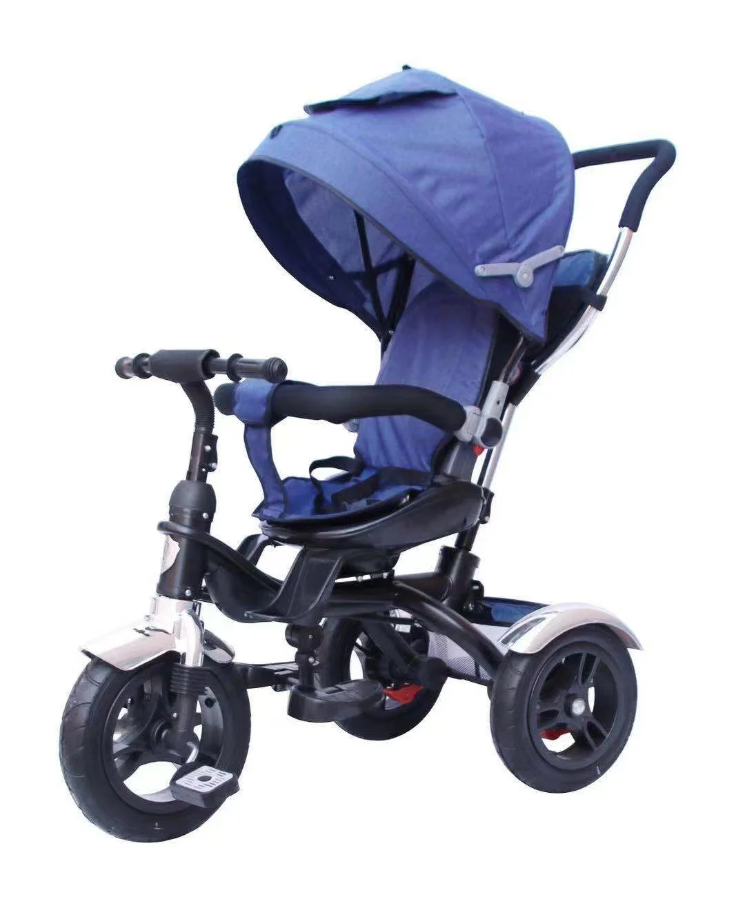 4 IN 1 Baby Bike Tricycles Children  360 degree reversible seat Trike Baby  with Sun Canopy, Parent Handle, Footrest