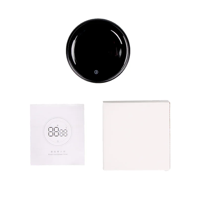 New round LED digital display rotation control kitchen timer brightness control digital timer