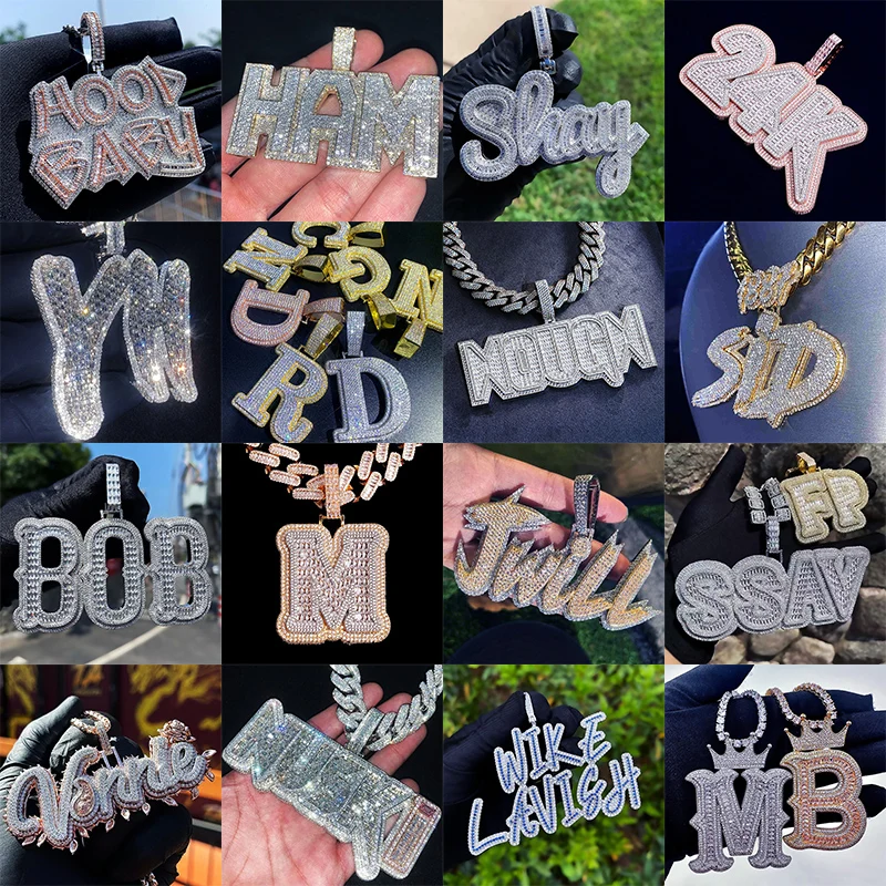 Ice Out Custom Heart Cardiac 3d Enamel Pendant Pass Testter Vvs 925 Silver 10k Gold Hop Jewelry Moissanite Pendant For Men