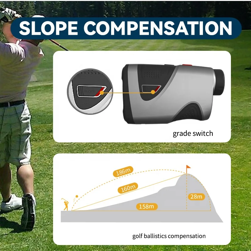 Wholesale 1000 Meters Rechargeable Golf Rangefinder Outdoor IP54 Waterproof Range Finder With Measure Speed, Range