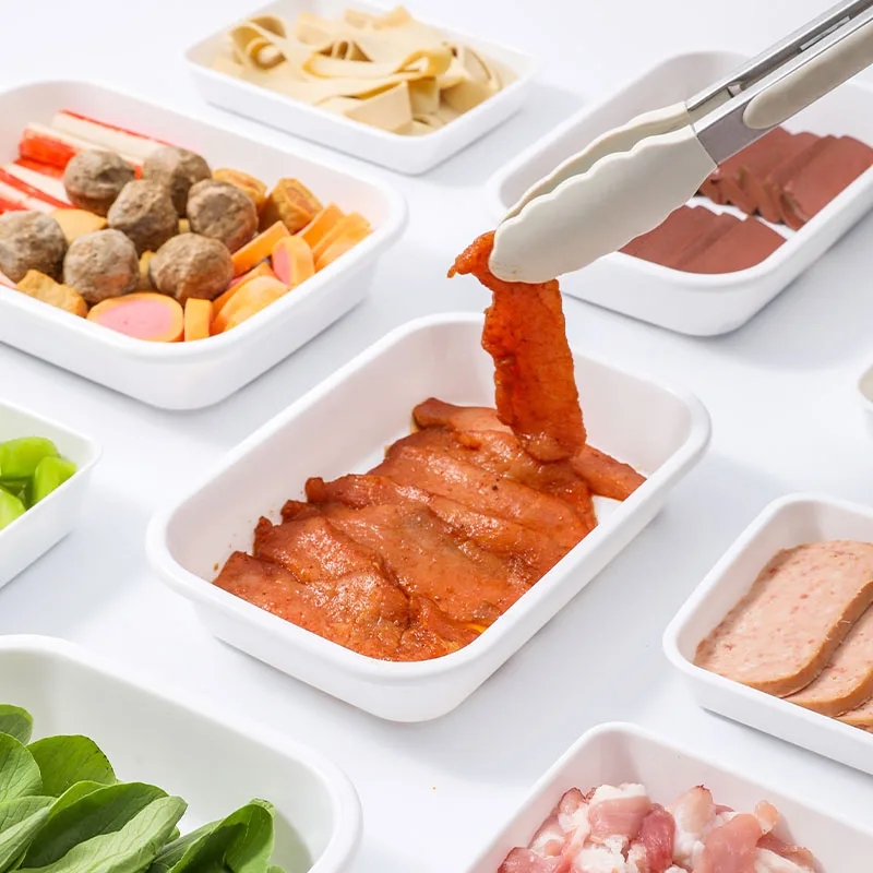 Kitchen Items Food Storage Outdoor Small Fruit Dish tray   Leakproof Detachable Portable Plastic Dish tray with Transparent