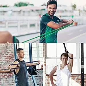 NQ SPORTS Custom Loop Elastic Stretch Pull Up Assist Band Set Workout Fitness Gym Exercise TPE Rubber Resistance Fitness Band