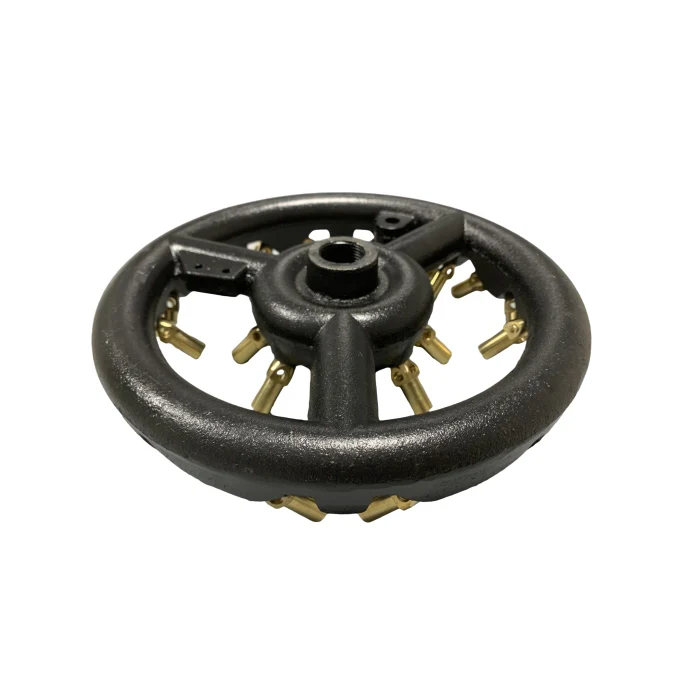 Bottom intake 32 nozzles Cast Iron Brass Nozzle Cooking Jet Burner Multi-cooker Cooktop Cast Iron Propane Burner parts