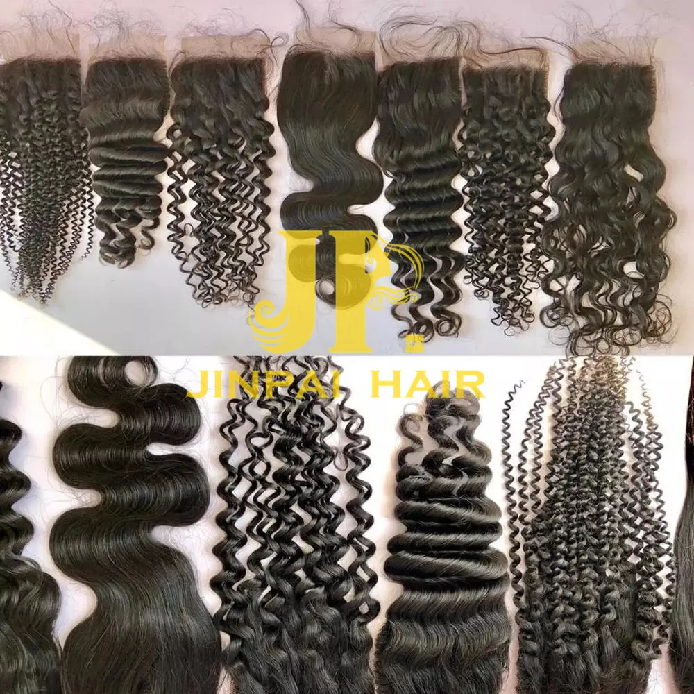 
JP raw unprocessed peruvian deep wave silk base closure & lace closure,HD transparent 4x4 5x5 6x6 7x7 lace closure 
