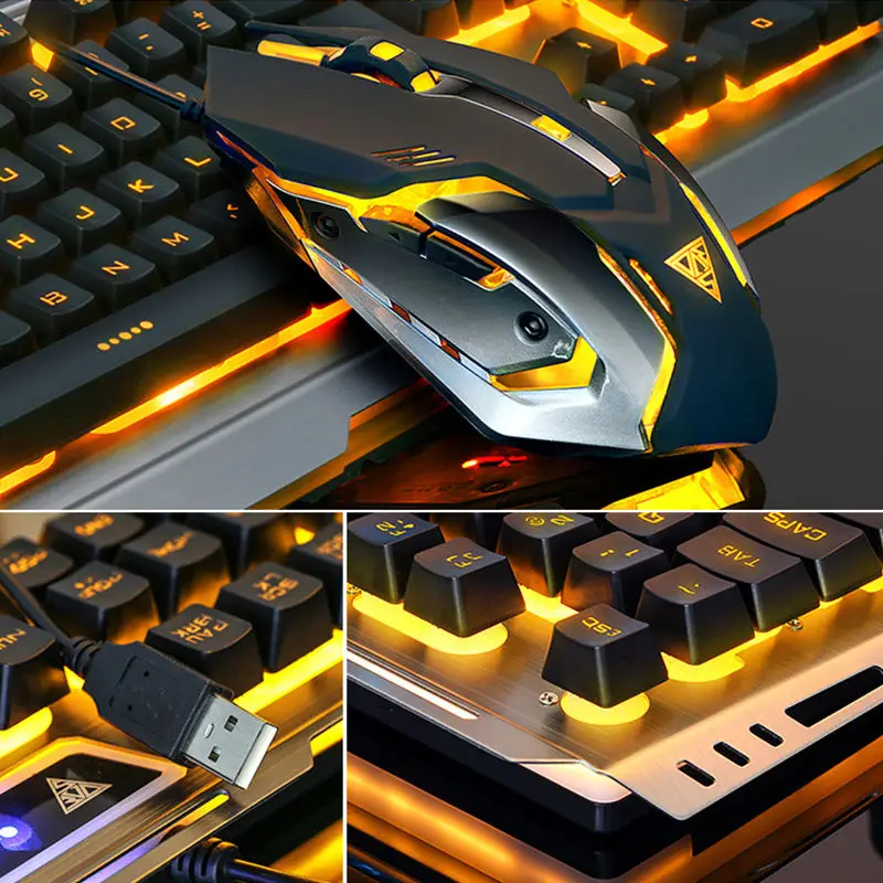 cheap Colorful Rainbow Backlight Ergonomic Usb Wire Tablet Pc Computer Waterproof Rgb Mechanical Feel Gaming Gamer Keyboard