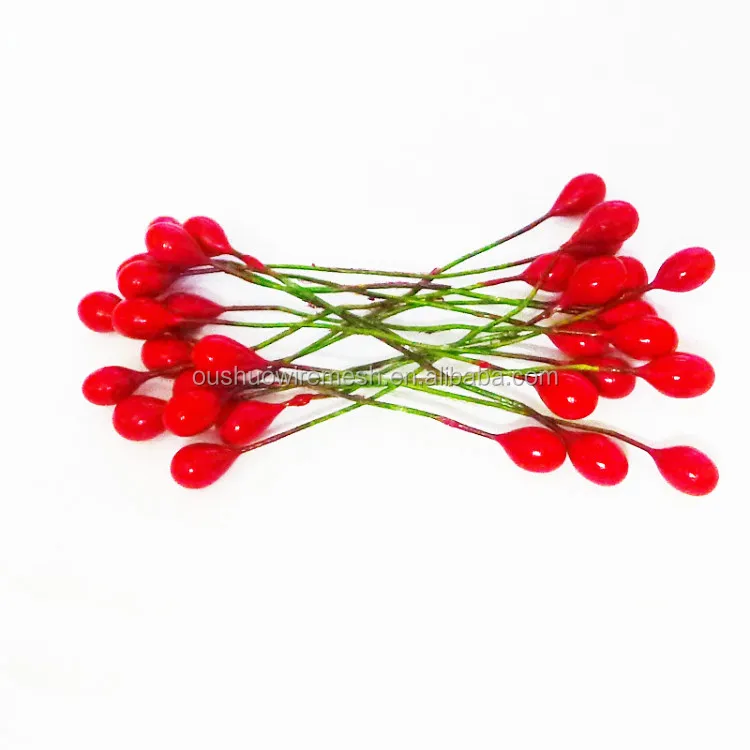 Florist supplies artificial berry stamen flower diy products for hat crafts
