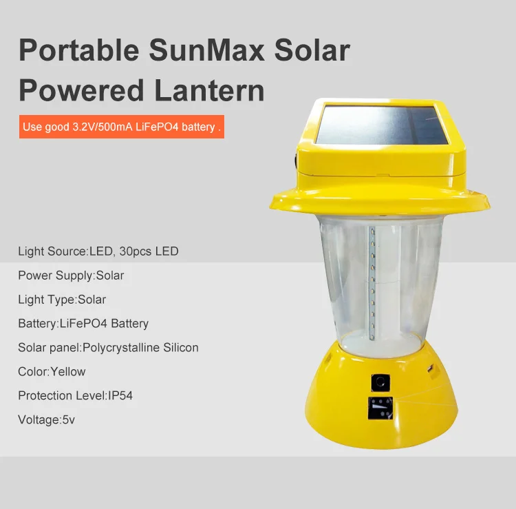 solar lantern for camping with mobile phone charing lithium battery