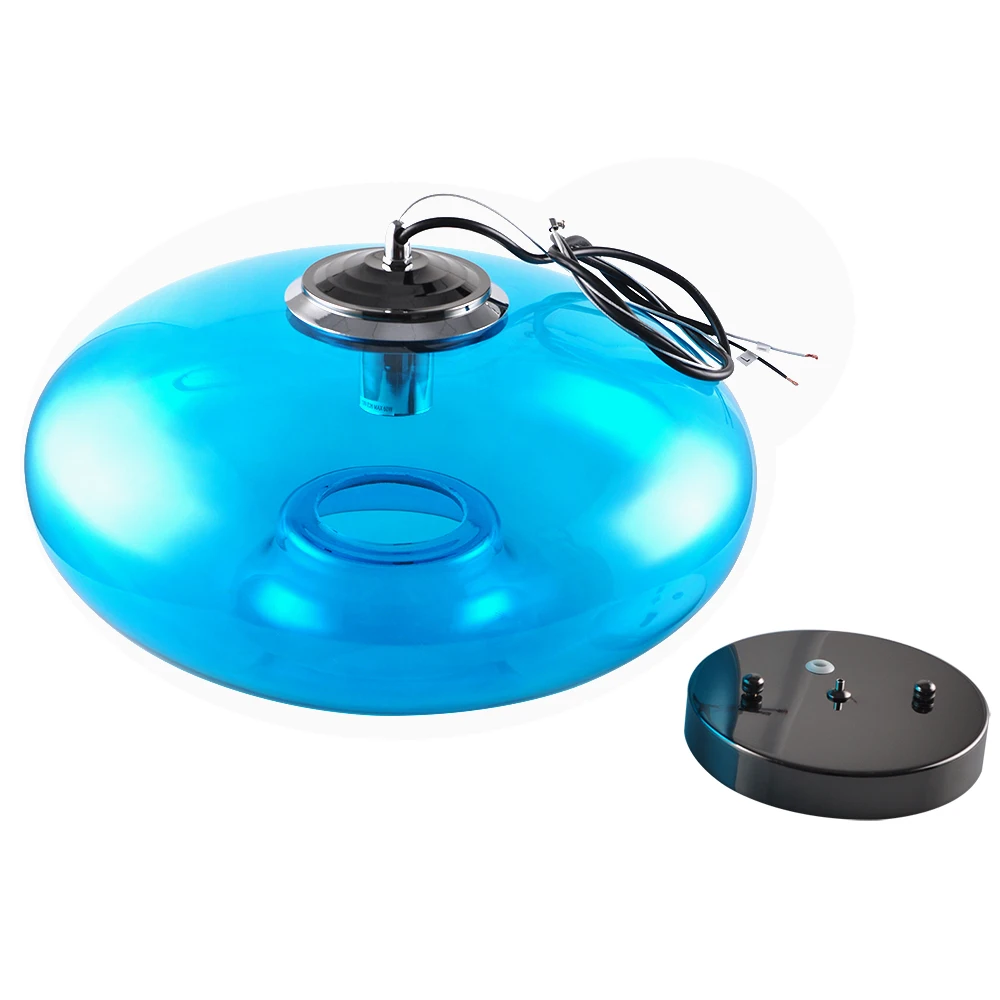 Nordic modern Blue Glass Chandelier lamp Ball Ceiling Hanging Light