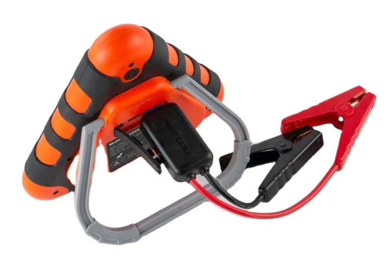 Gligle High capacitor boost car battery 14000mAh Jump Starter Triangle warning sign 2 in 1 600Amp power bank jump starter