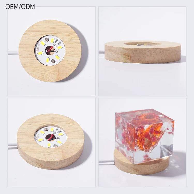 Hard UV Resin Mold Uv Resin Decor Epoxy Cube with Lamp holder