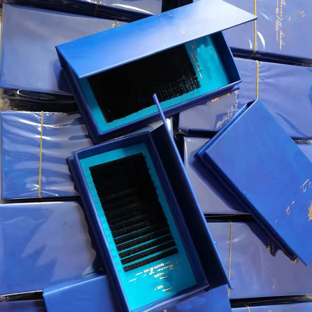 Korean Custom Velvet Silk Premium Fake Eye Lashes Black Individual Eyelash Extensions