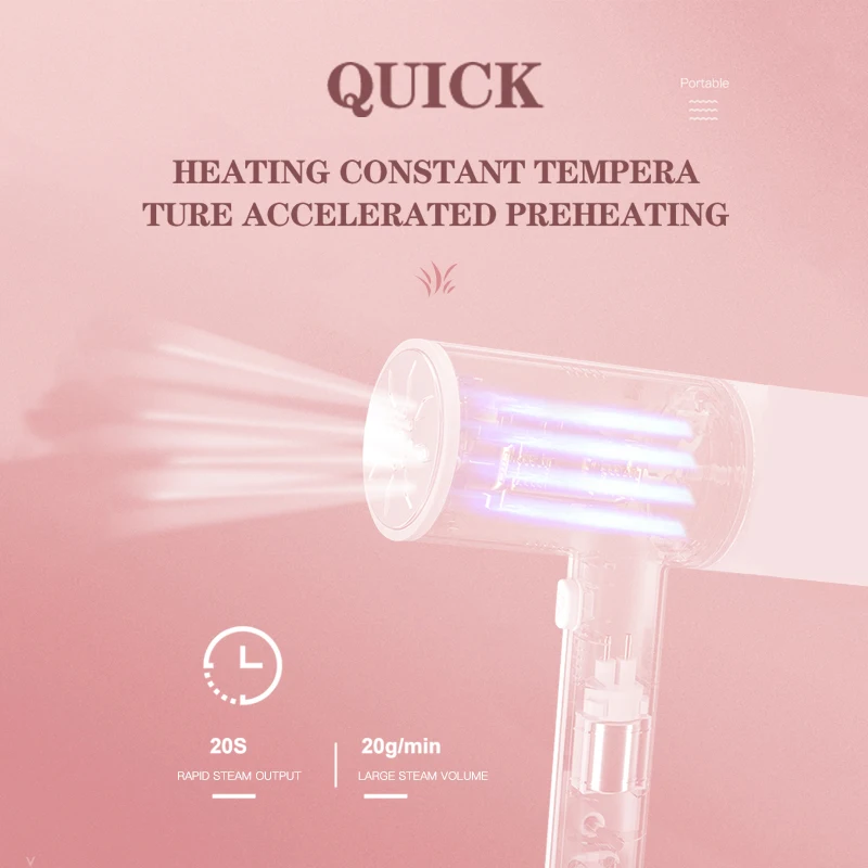 DSP 1000W Portable Cloth Steamer Heating Handheld Mini Size Clothes Travel Portable Iron Garment Steamer