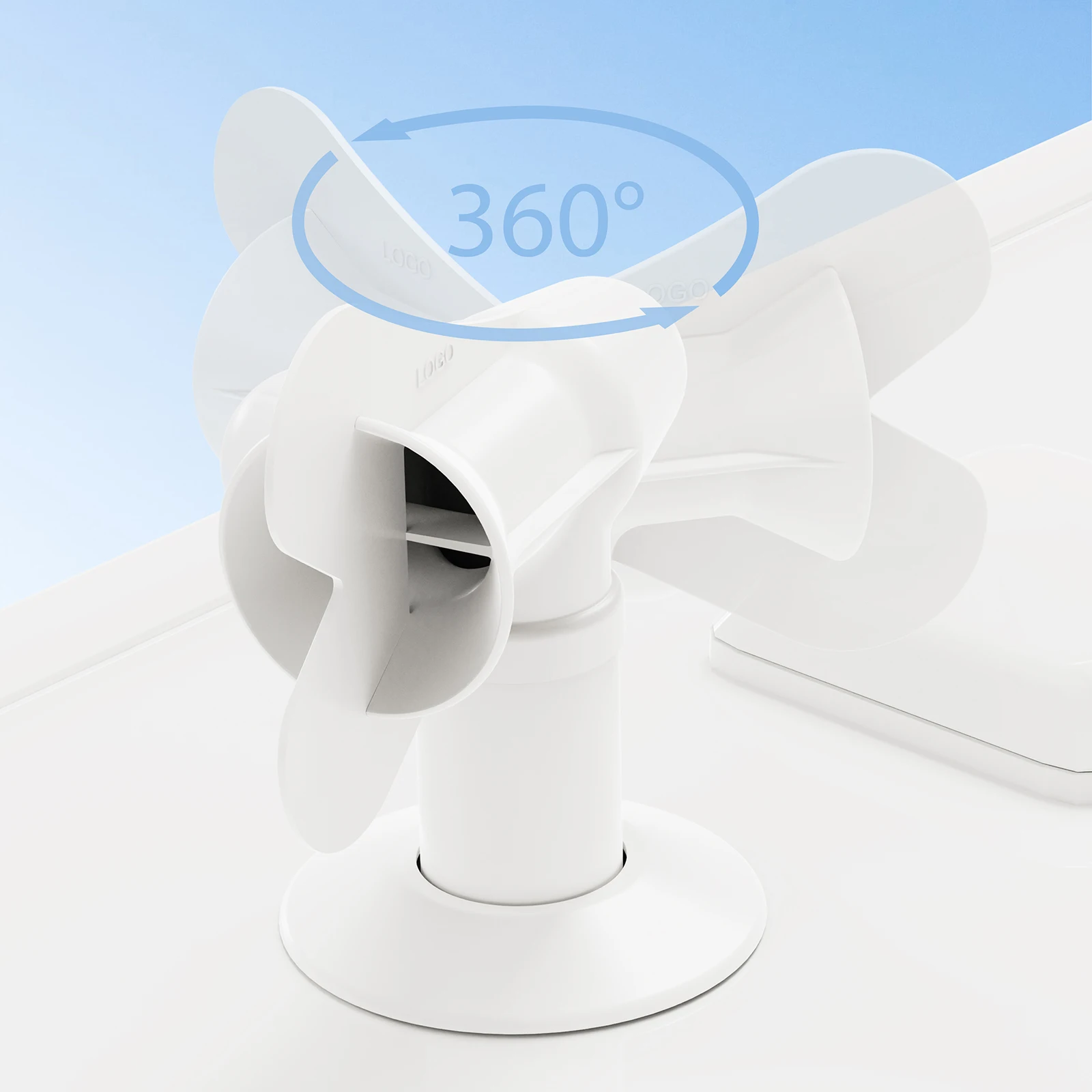 2426 Rotating Sewer Vent,360-degree Rotating Sewer Plumbing Vent for RV, Rotating Holding Tank Vent White