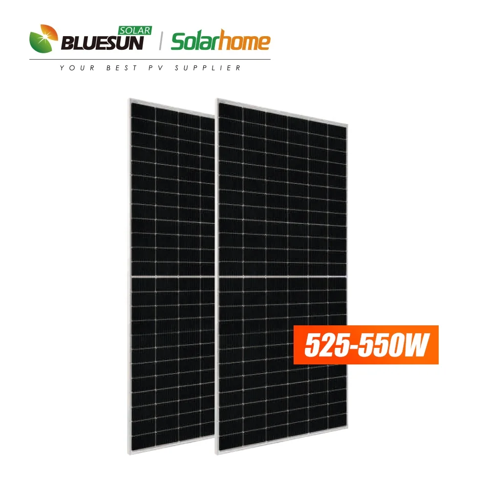 BLUESUN grade A mono half cell solar panel new 500W 530W 550W 560W 182 cells home solar panel