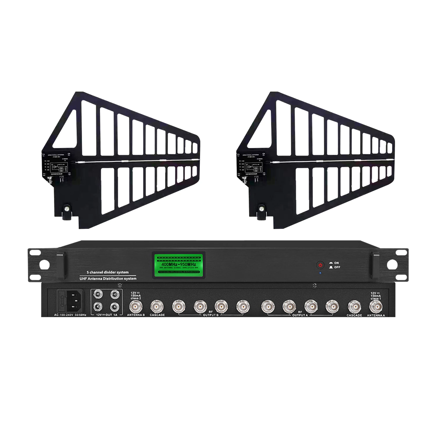 8 Channels Antenna Amplifier for Wireless Microphone Signal Amplifier Antenna Distribution System