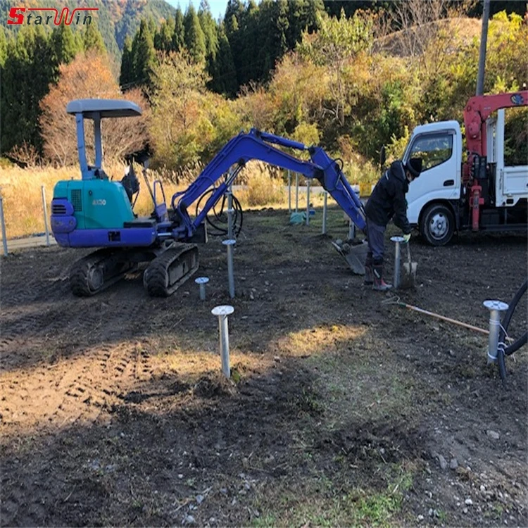 ground anchors screw in high quality Hot Dip Galvanized ground mounting system screw ground screw mounting