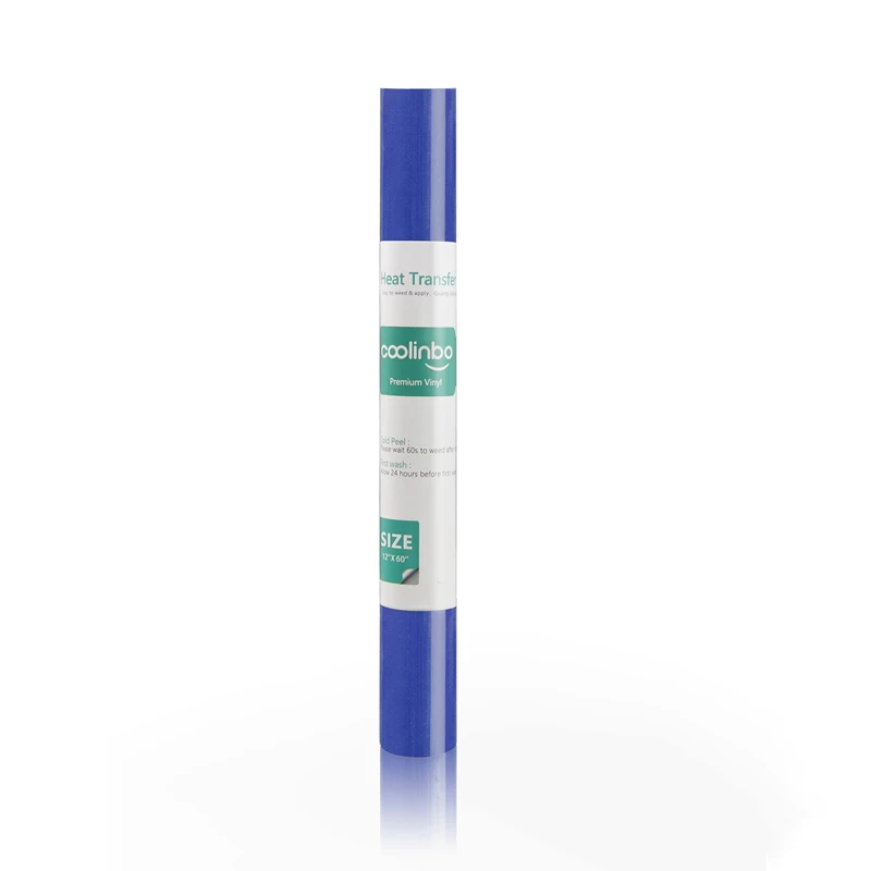 Blue matte surface easy to weed vinyl  roll heat transfer vinyl wholesale pu heat transfer viny