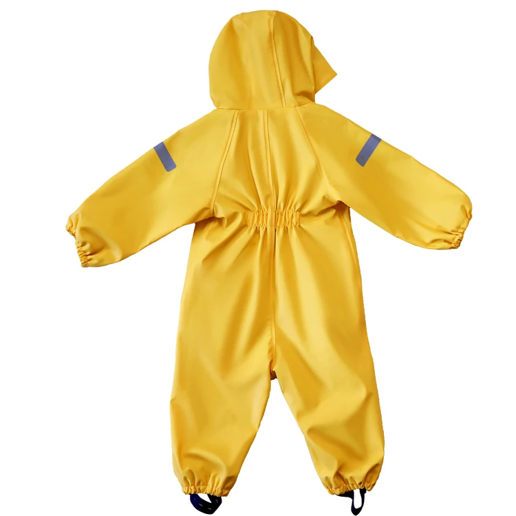 newest fashion cute wholesale cartoon kids children yellow waterproof raincoat