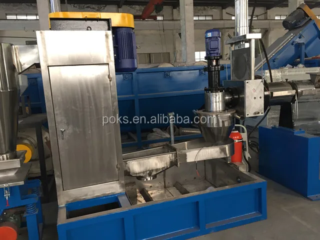 ПЭ/ПП пленочная гранулирующая линия с уплотнителем отходы пластик мягкий материал машина