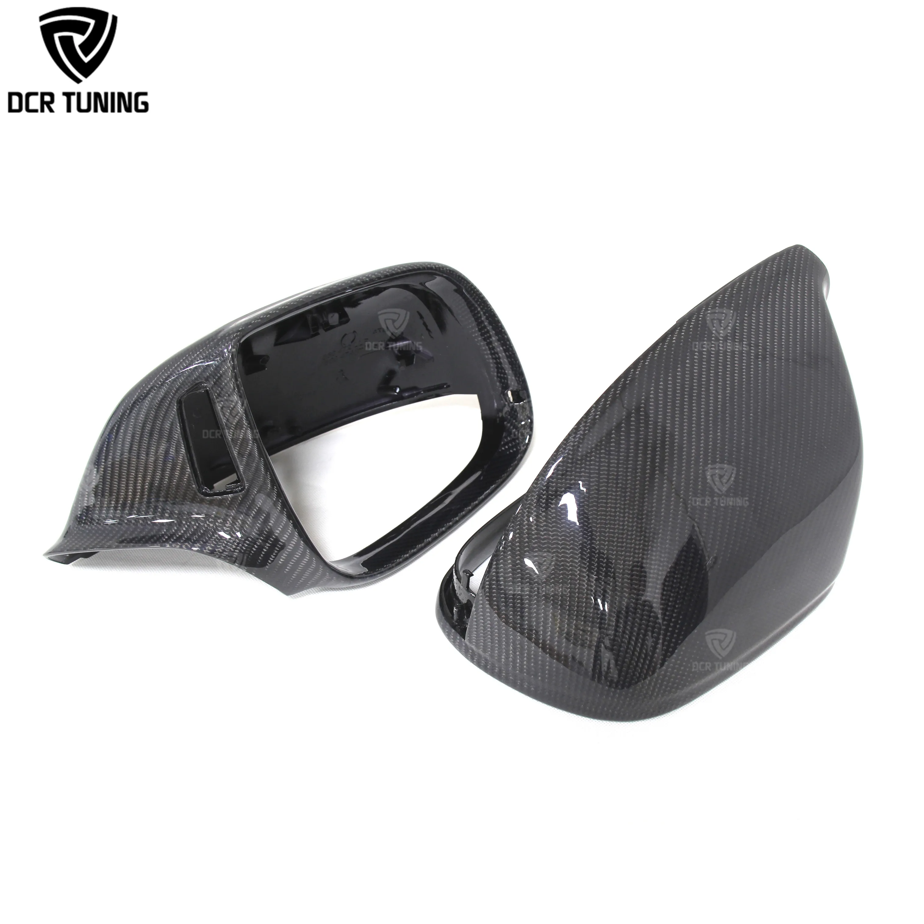 For Audi Q5 Q7 SQ5 Replacement Style Carbon Fiber Rearview Mirror Cover With Lane Assit Auto Side Door Mirror Shell