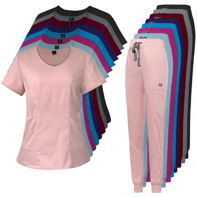 OEM ODM Hot Selling Hot sale Medical Scrub Uniforms Hospital OEM Service Cherokee Women Custom LOGO Scrub Nurse Uniform Sets