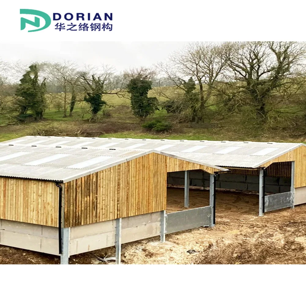 Steel Structure Sheep Goat House Low Cost Materials Farming Poultry Shed For Sale