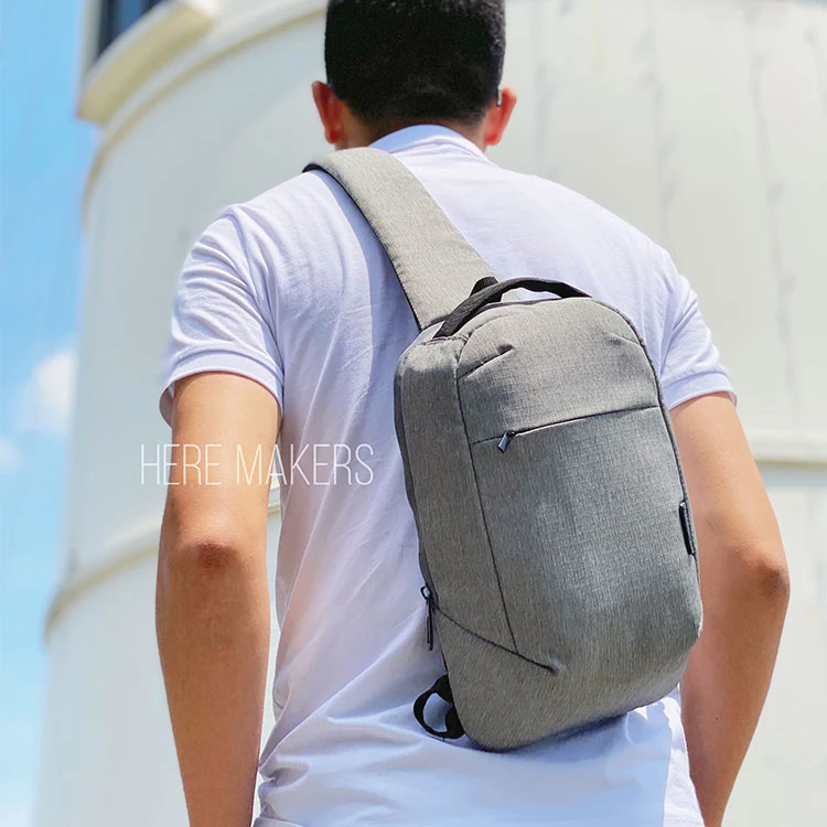 Hot sale Lightweight RPET Recycled City Sport Best girls Chest bag Daily Travel cross body Sling bag