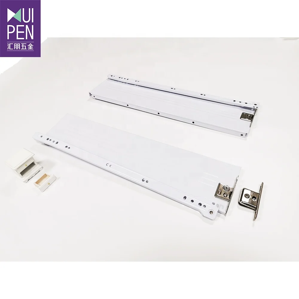 furniture hardware square box metal drawer slim box  undermount soft close powder coating metal box  drawer slide