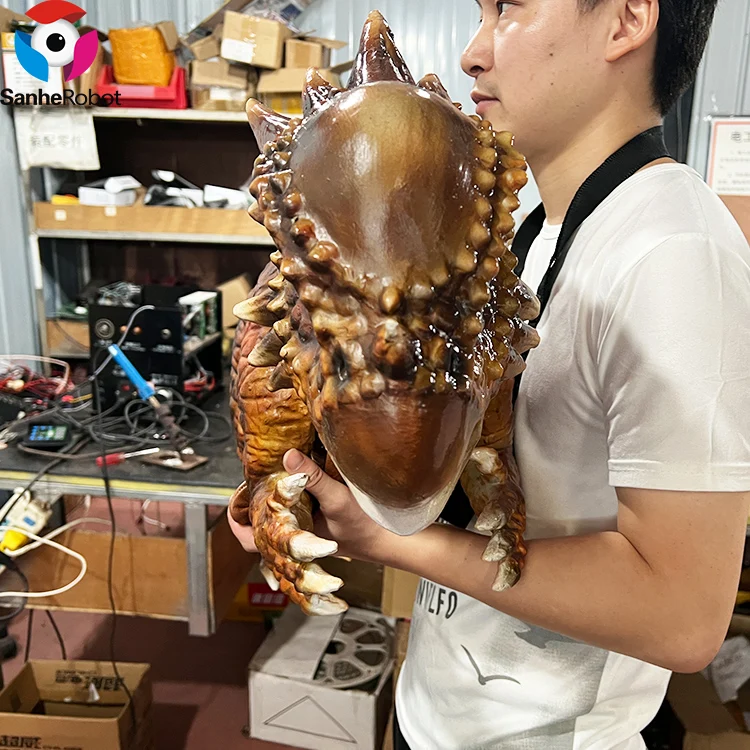 2024 T rex Parasaurolophus Velociraptor dinosaur props animatronic baby dinosaur dino hand puppet realistic dinosaur puppet