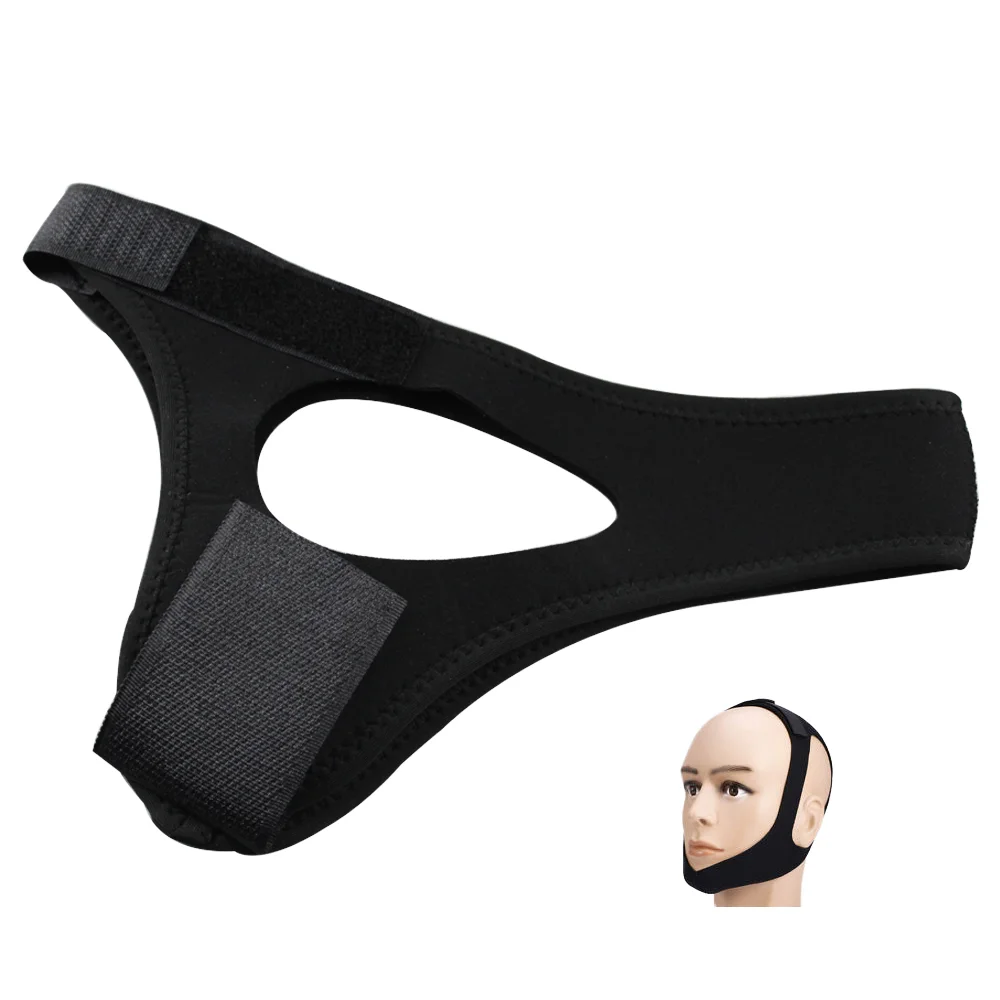 Высококачественный неопреновый Регулируемый треугольный держатель для челюсти ремешок подбородка против храпа предотвращения