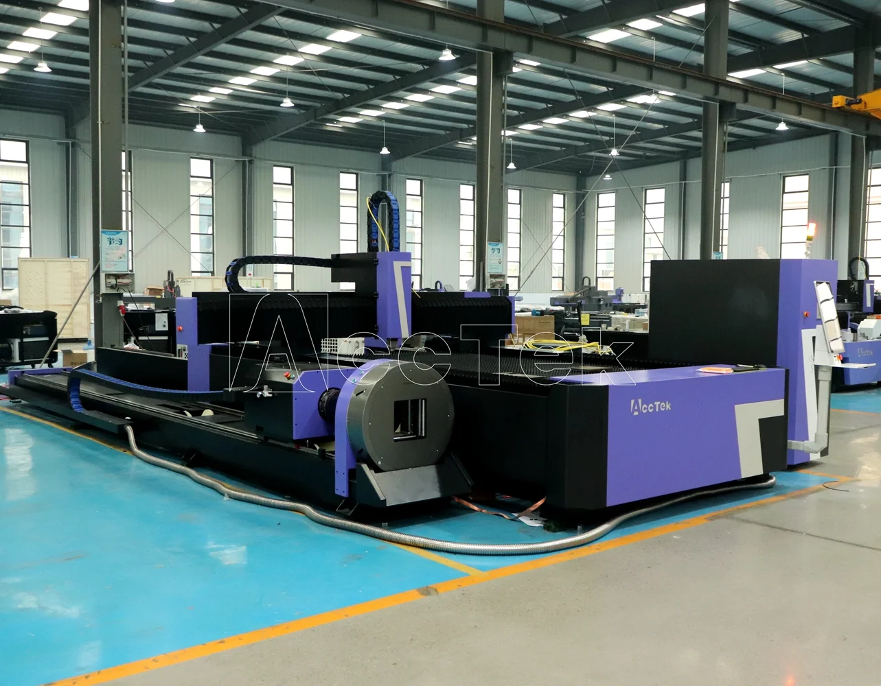 fiber laser cutting machine for steel sheet tube pipe rotary axis 1530 3015 220mm 3meter 6 meter tube H beam 2KW 3KW 6KW 4KW