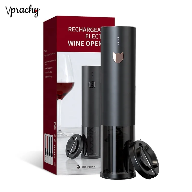 New Arrival Electric Wine Opener One-button Rechargeable Electric Corkscrew Wine Opener for Kitchen