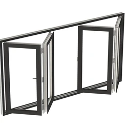 Aluminum folding windows tempered glass window for apartment and hotel aluminium windows frame