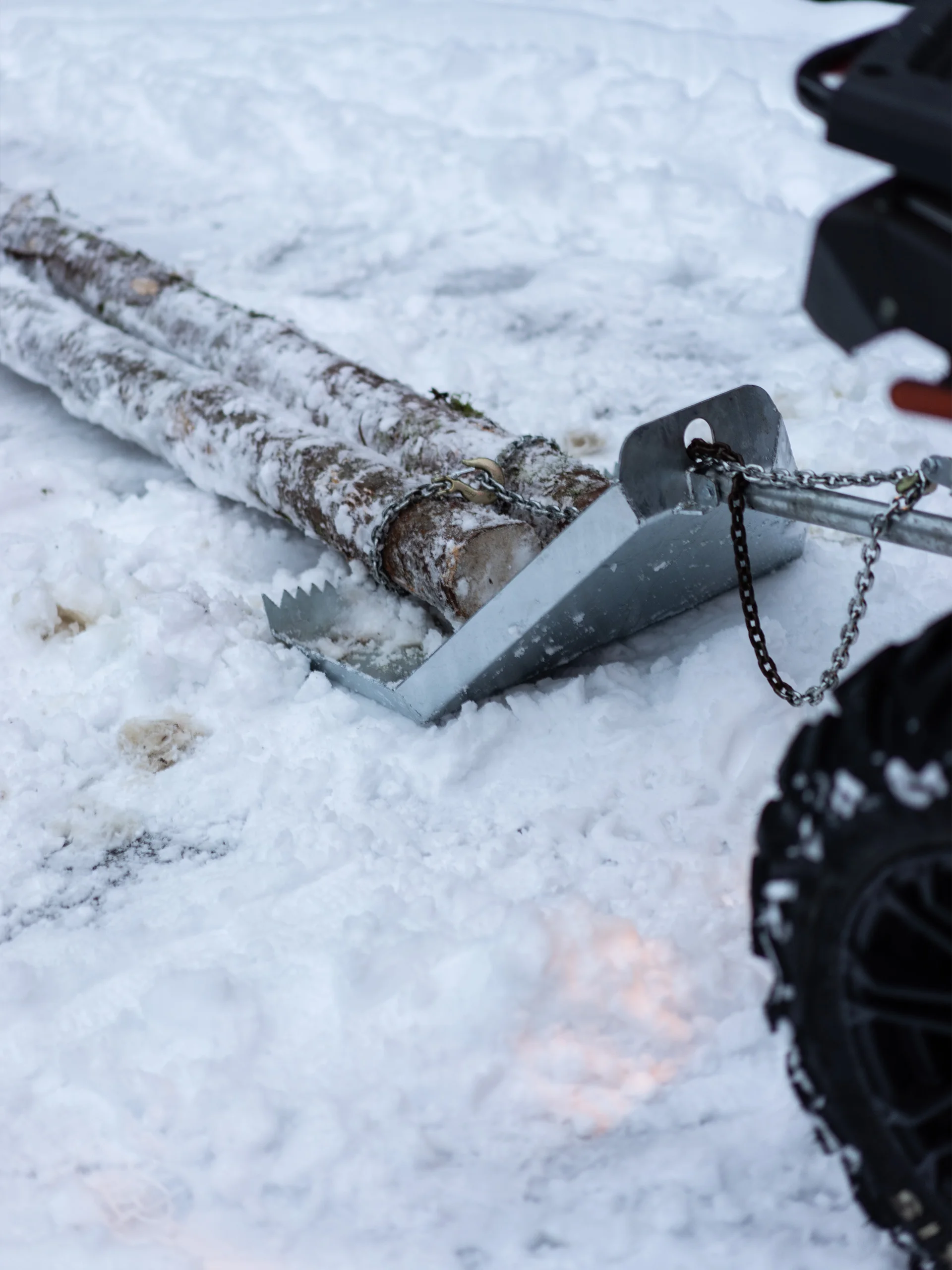 2022 atv log transport trailer metal sheet attachments skidding plate for timber skidding transportation