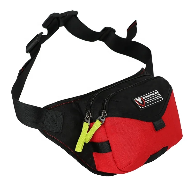 
2021 KOPSPORTS fashion waterproof soft pvc Red Waist Bags Fanny Pack 