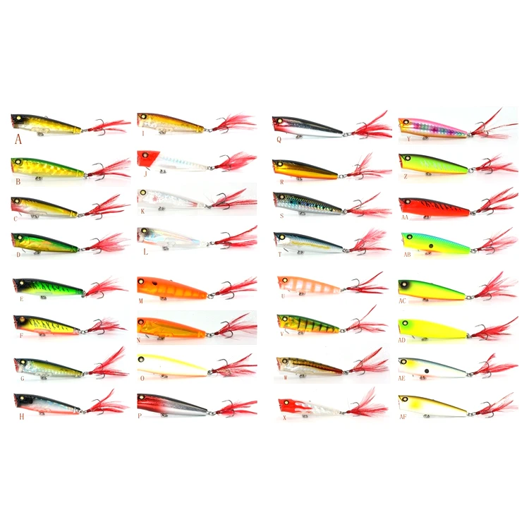 TAKEDO Stock Popper LB65 65mm7g  Top Water peche leurre soap 3D eyes Casting  popper lures