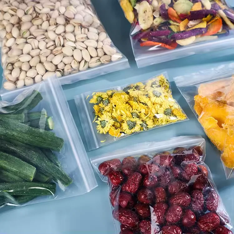 100% New Raw Material Wholesale LDPE PE Ziplock PackingTrash Pp Bag Flat Bottom Clear Plastic Bags