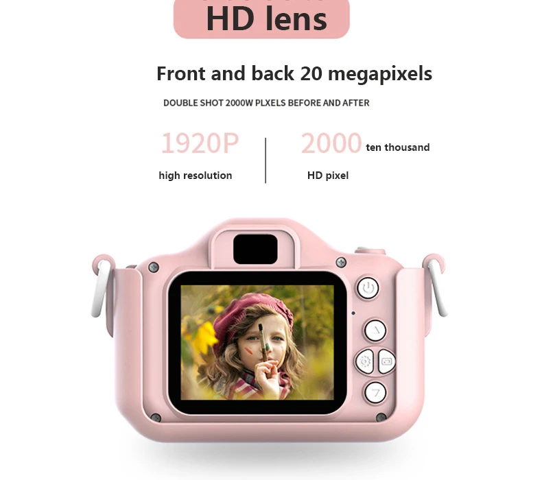  Детская камера для собаки креативная 2 0 дюймовая HD Цифровая Камера Двойная селфи мультяшная собака 1080P детей на день