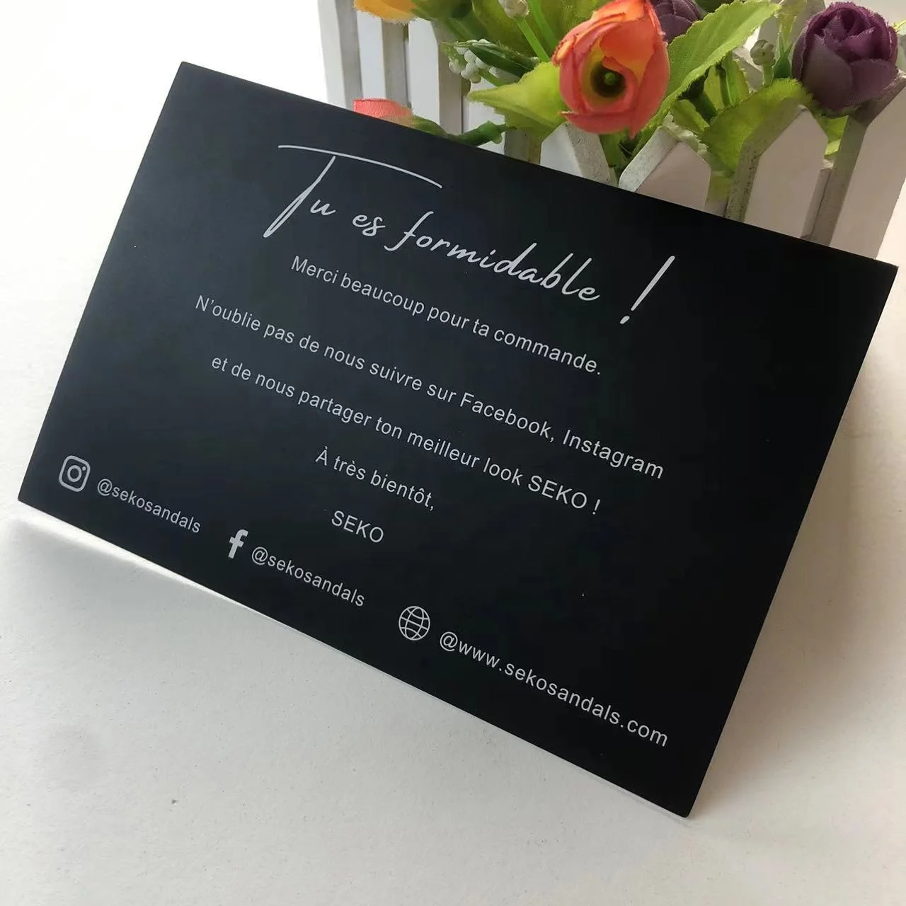 Luxury custom silver foil logo shopping card paper printing business thank you cards for your purchase