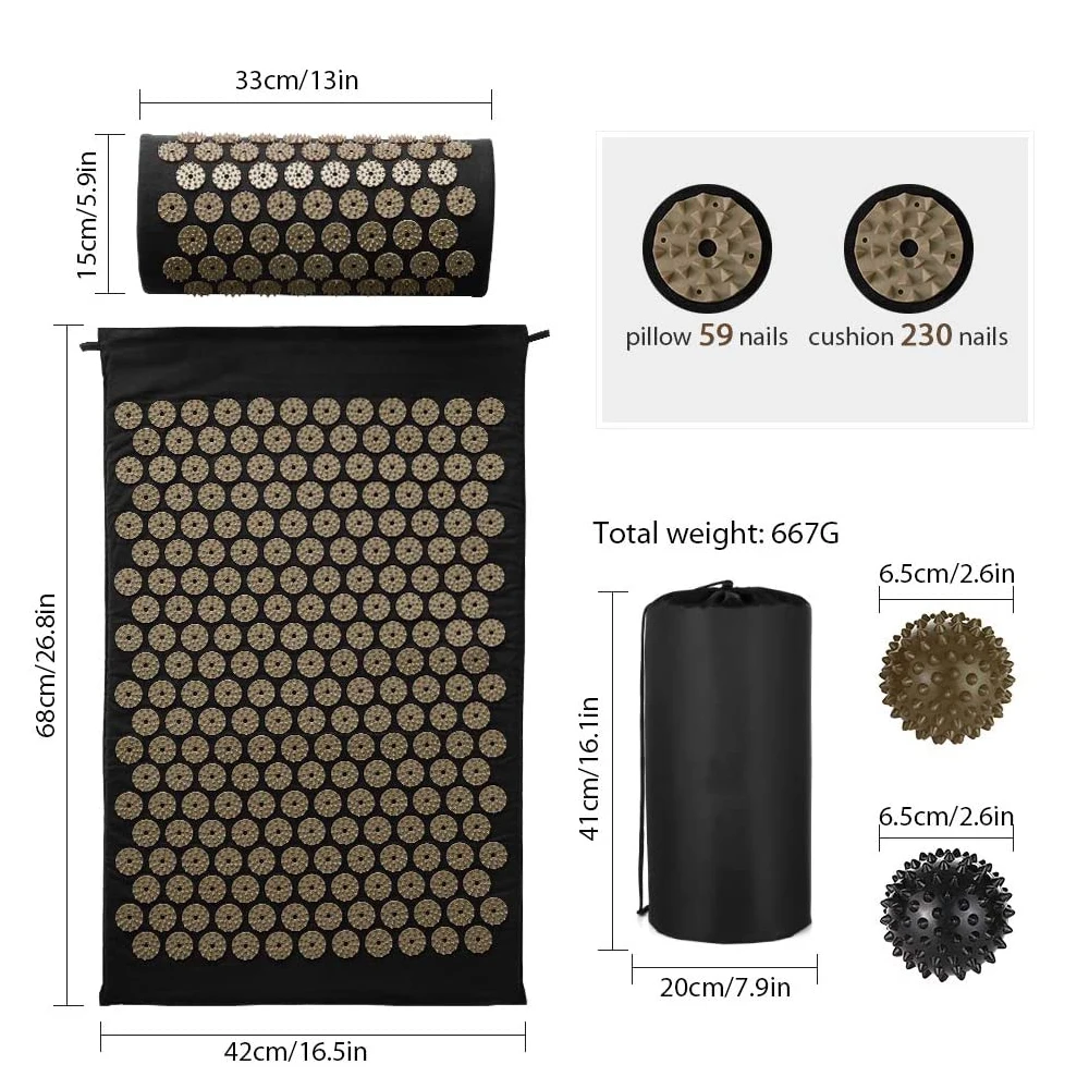 Harbour cotton fabric acupressure power mat for hip pain