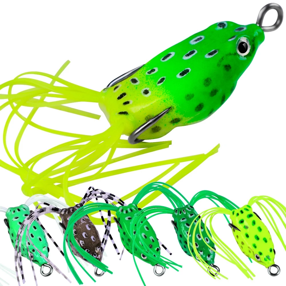 Frog Lure Ray Topwater Fishing Crankbait Lures Artificial Soft Bait 40MM 3.5G Soft Tube Bait For Bass