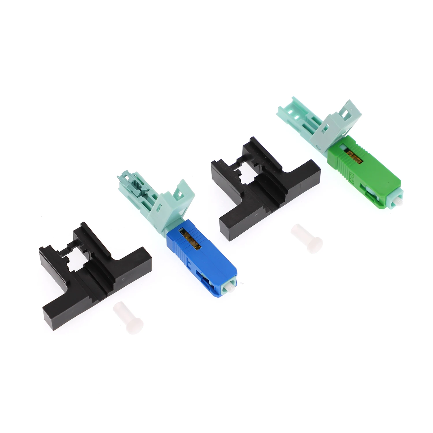 FTTH Connector SC APC UPC single mode green blue field assembly optical fast connector fiber optic quick connector for ftth drop