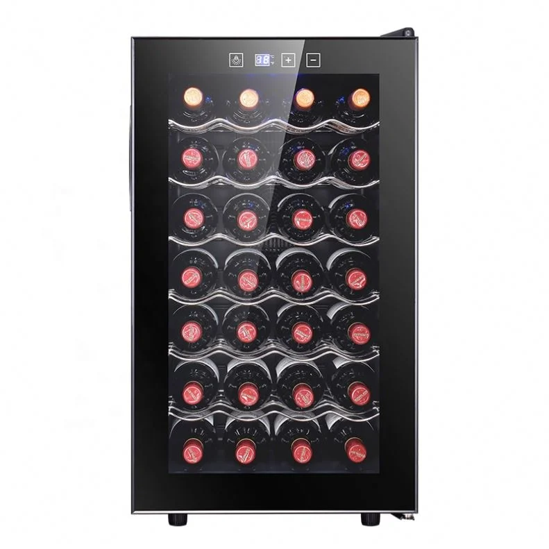  Wholesale price LCD display 28 bottles thermoelectric eco friendly glass door wine cooler