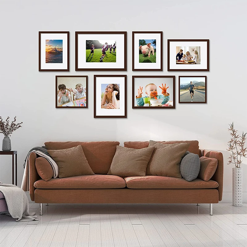 Cheap Wholesale Wall Decoration Picture Photo Painting Frame A1 A2 A3 A4 6x8 8x10 Mdf Wood Customized Logo Digital Printing Aibo