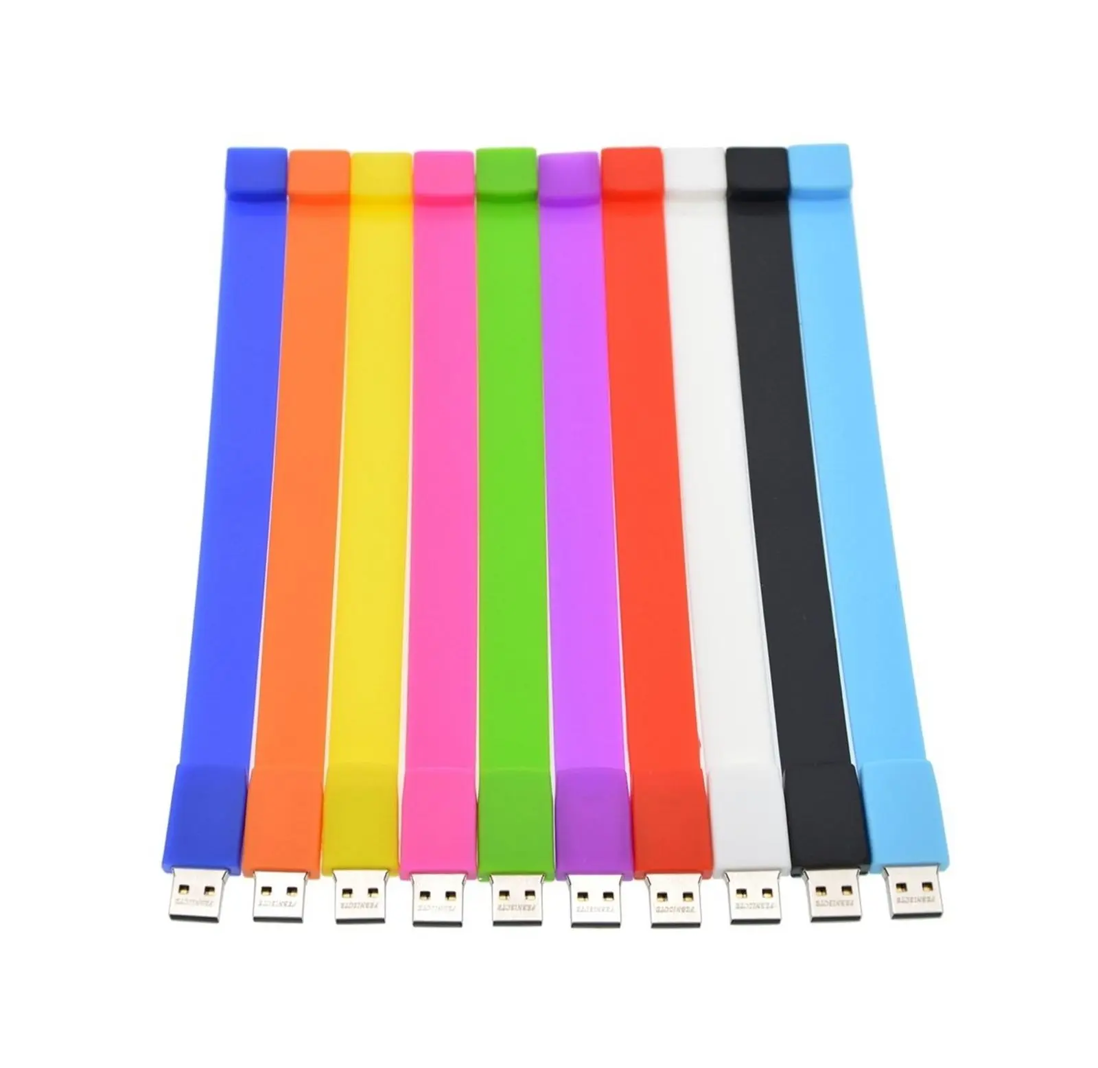 Colorful Wristband Silicon 64GB 128GB Pen Drive Memory Stick Bracelet USB Flash Drive Bracelet U Disk Promotional Gift