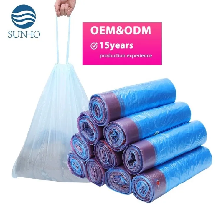 SUNHO Cheap Price Hot Pink Customization LOGO Bin Liner Trash Can 8 13 30 39 Gal Garbage Bags