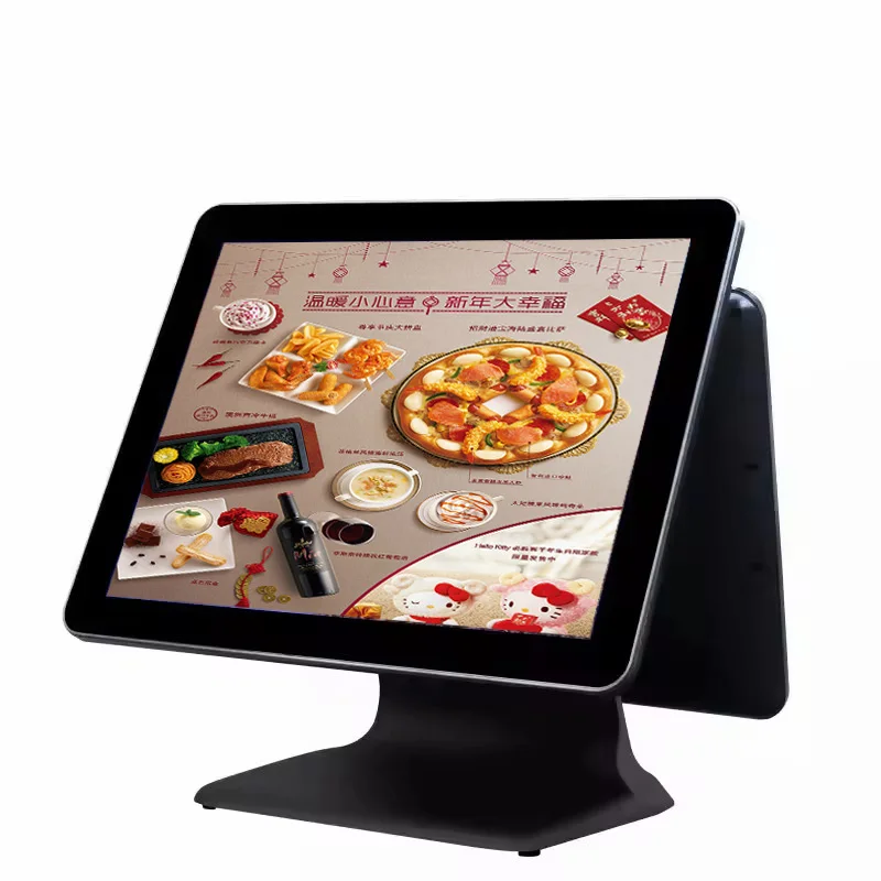 15 inch Dual Screen Touchscreen Monitors Computer POS TFT LCD Display Capacitive Machine All In One Systems Monitor